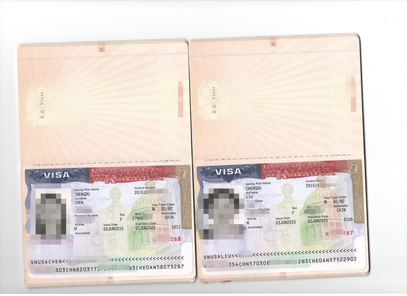 美国旅游签证（母女二人，无出国经历）